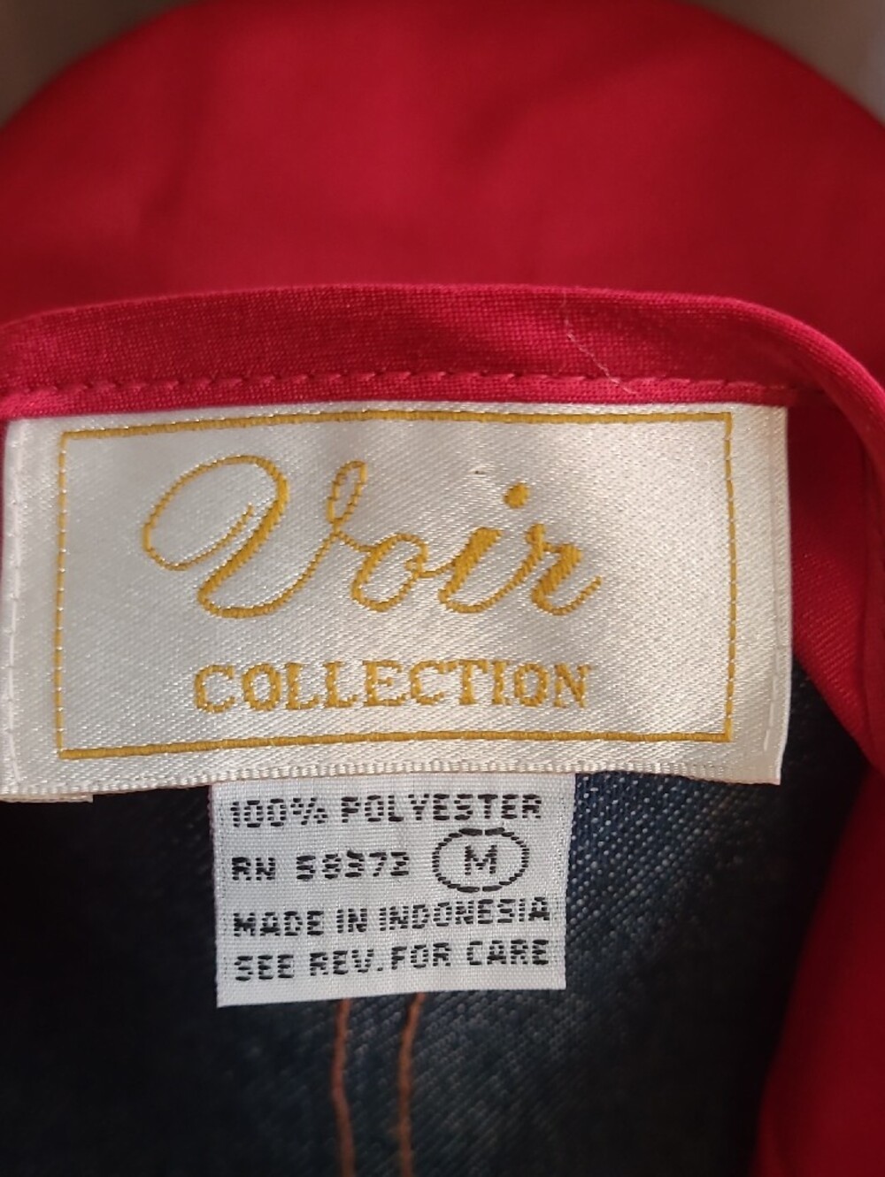 Voir Collection Women's Cherry Red Sheer Blouse And Tank - Picture 2 of 12
